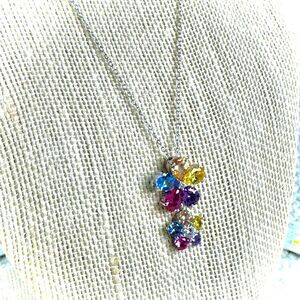 Bella Luce 8.26ctw Multicolor Gemstone Simulant Rhodium Sterling Silver Pendant